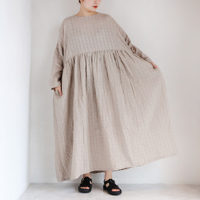 iCHi Antiquites(イチアンティークス) GINGHAM CHECK DRESS ギンガム