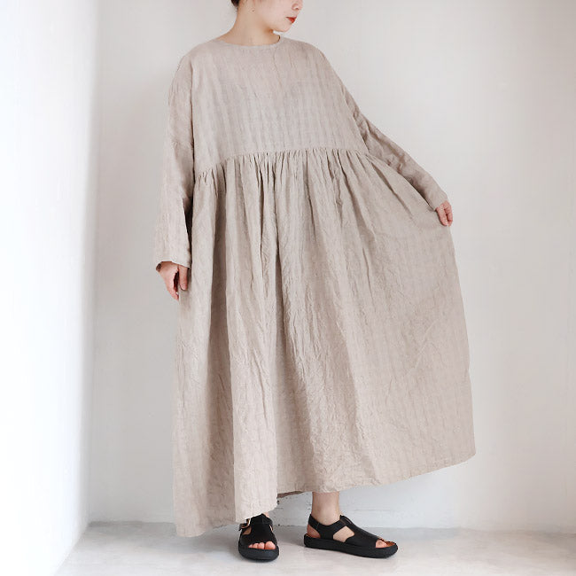 iCHi Antiquites(イチアンティークス) GINGHAM CHECK DRESS ギンガム