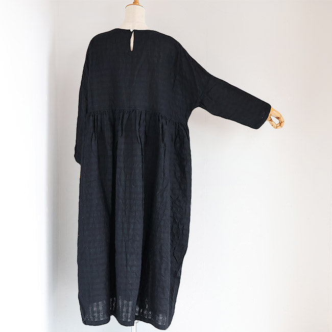 iCHi Antiquites(イチアンティークス) GINGHAM CHECK DRESS ギンガム