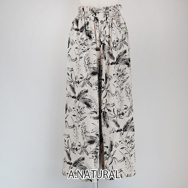 iCHi Antiquites(イチアンティークス) ボタニカルプリントパンツ