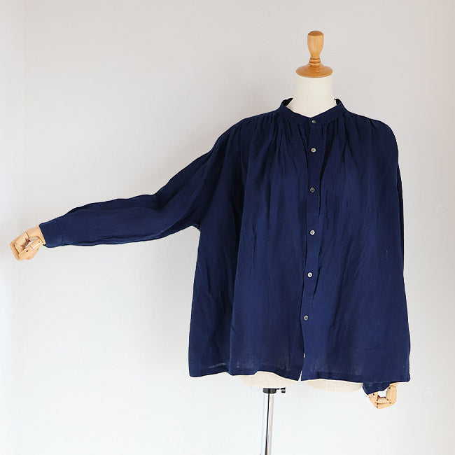 iCHi Antiquites(イチアンティークス) インディゴリネンシャツ 1101126 