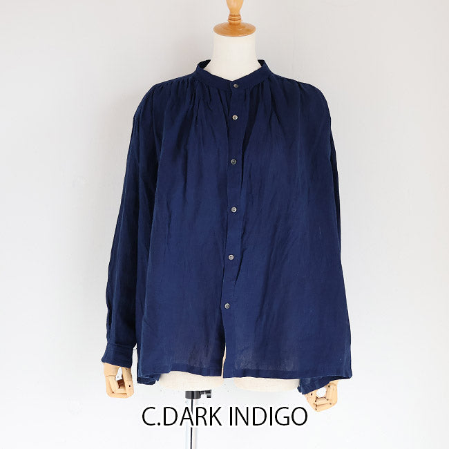 iCHi Antiquites(イチアンティークス) インディゴリネンシャツ 1101126