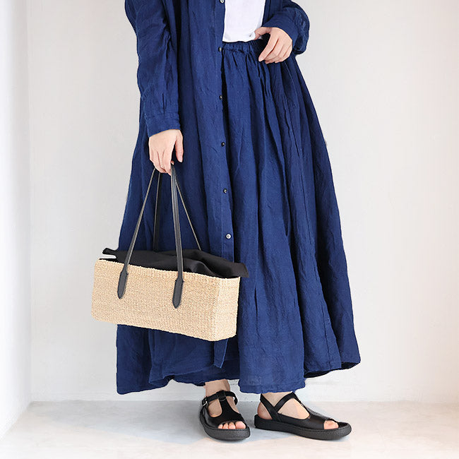 iCHi Antiquites(イチアンティークス) インディゴリネンスカート