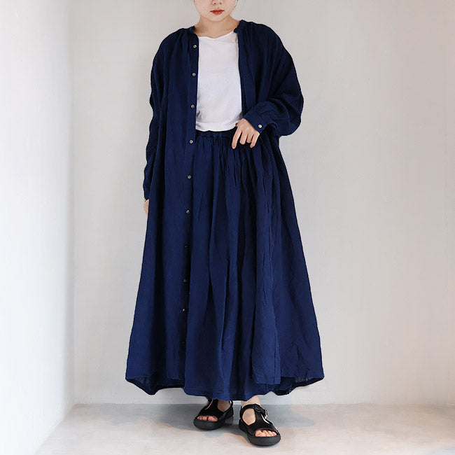 iCHi Antiquites(イチアンティークス) インディゴリネンスカート