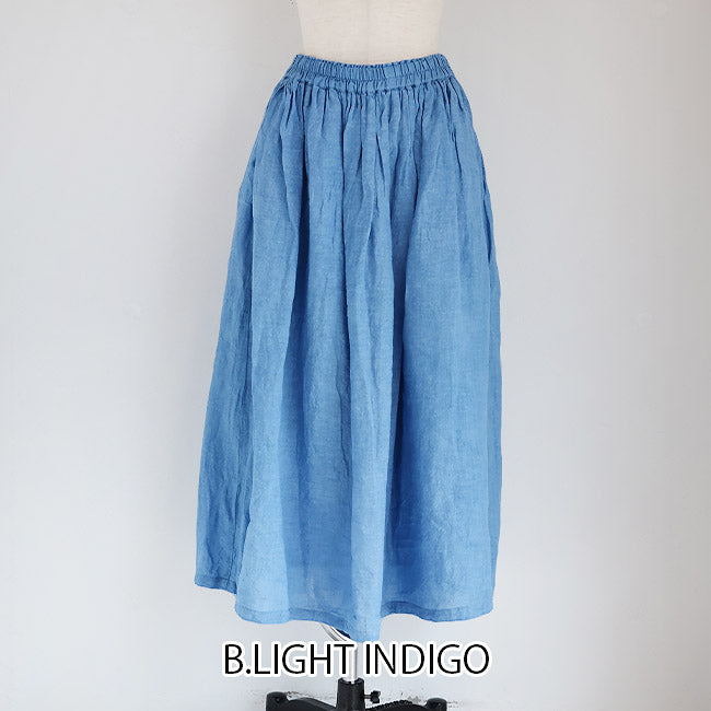 iCHi Antiquites(イチアンティークス) インディゴリネンスカート