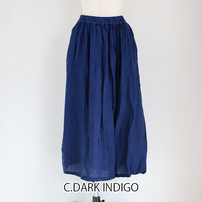 iCHi Antiquites(イチアンティークス) インディゴリネンスカート