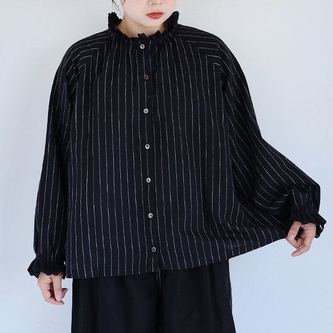 iCHi Antiquites(イチアンティークス) ピンストライプ2wayシャツ