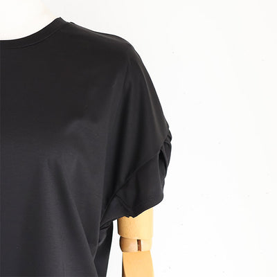 Maglia Plus(マリアプラス) マーセライズコットン重ねタックスリーブ半袖カットソー　151154