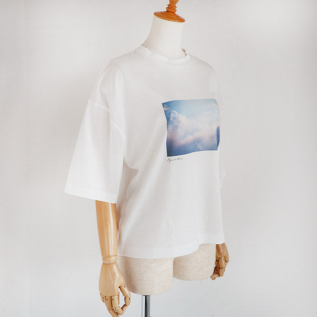 Maglia Plus(マリアプラス) 空と雲フォトプリントTシャツ　152132