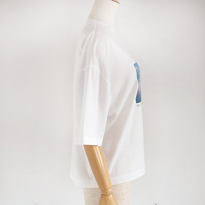 Maglia Plus(マリアプラス) 空と雲フォトプリントTシャツ　152132