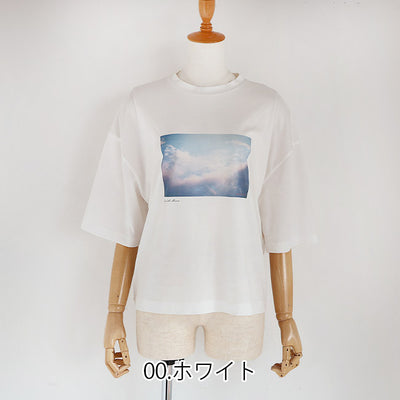 Maglia Plus(マリアプラス) 空と雲フォトプリントTシャツ　152132