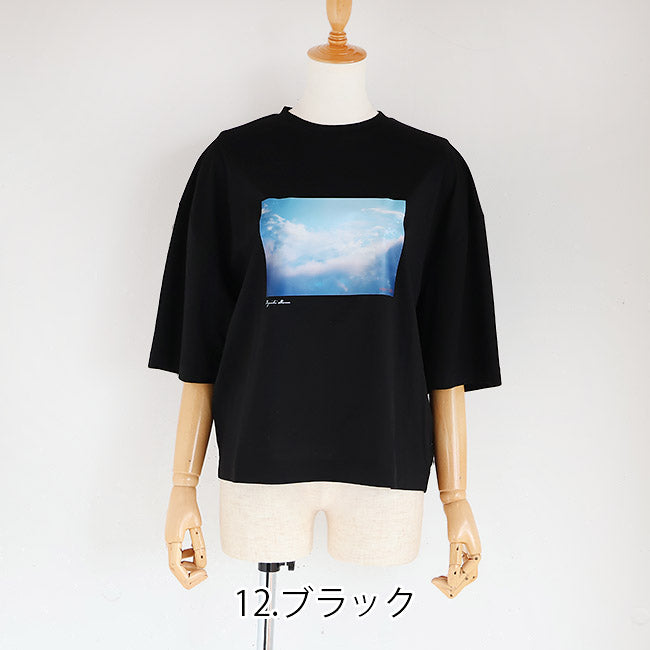 Maglia Plus(マリアプラス) 空と雲フォトプリントTシャツ　152132