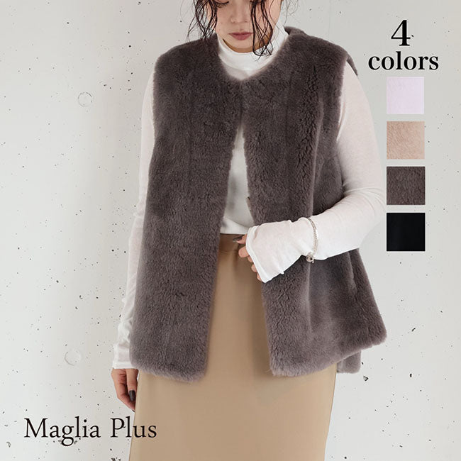 新品未使用⭐︎Maglia Plusマリアプラスシャギーツイード Vネック ベスト 楽天市場】Maglia Plus（マリアプラス）シャギーツイード V