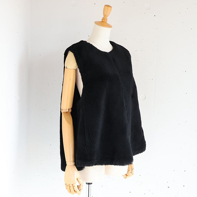 Maglia Plus(マリアプラス) wool boafabric ウールボアベスト　155436
