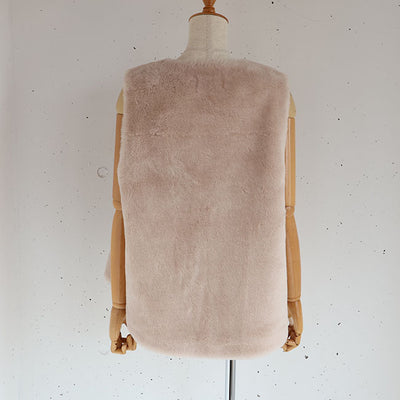 Maglia Plus(マリアプラス) wool boafabric ウールボアベスト　155436