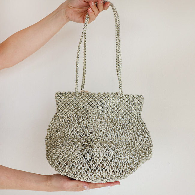The Bagmati(バグマティ) メッシュメタリックワックスコード編み