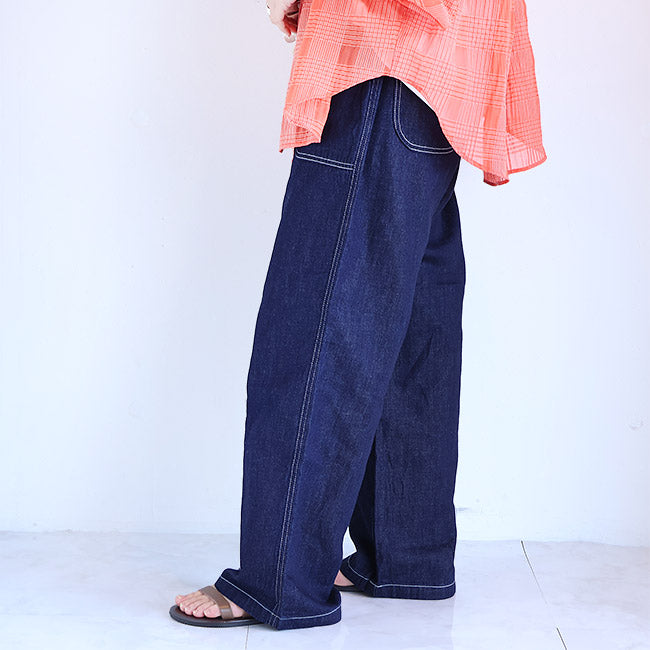 caqu(サキュウ) FSリネン混イージーデニムワイドパンツ 24218 – Sonorite
