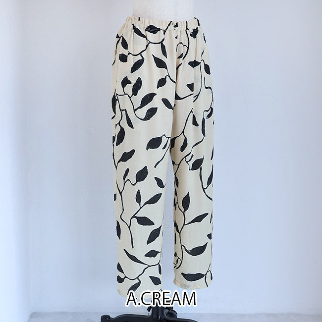 ichi (イチ) リーフプリントイージーリラックスパンツ 250901 – Sonorite