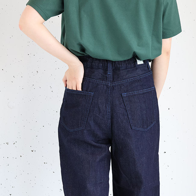 caqu(サキュウ) FSリネンアンクルボーイズパンツ リンゴデニム
