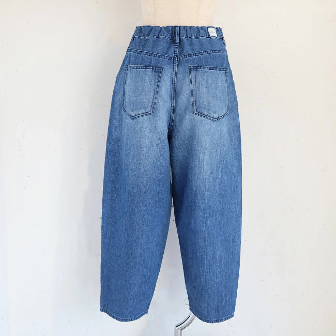 【未着用】caqu サキュウ　FS リネン　バレルパンツ　サイズ１ caqu サキュウ FS Linen Barrel Pants コットン リネン バレル