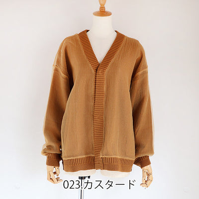 SIWALYfluid(シワリーフルイド) シアーリバーシブルカーディガン　525303