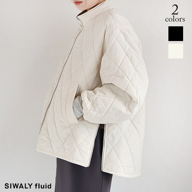 SIWALYfluid(シワリーフルイド) リバーシブルブルゾン/キルティングMA-1ナイロン　525318
