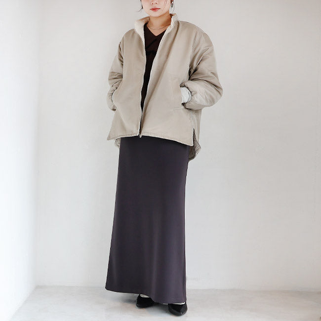 SIWALYfluid(シワリーフルイド) リバーシブルブルゾン/キルティングMA-1ナイロン　525318