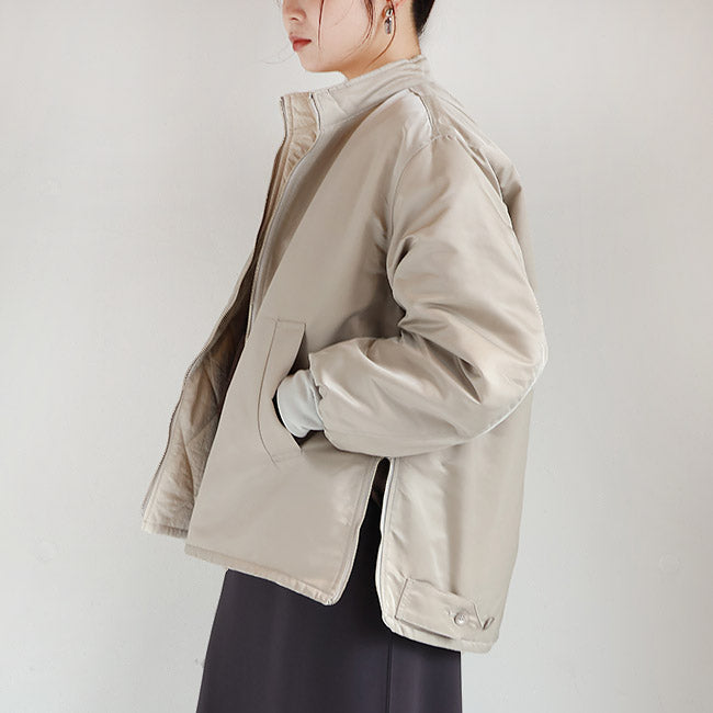 SIWALYfluid(シワリーフルイド) リバーシブルブルゾン/キルティングMA-1ナイロン　525318