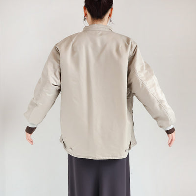 SIWALYfluid(シワリーフルイド) リバーシブルブルゾン/キルティングMA-1ナイロン　525318