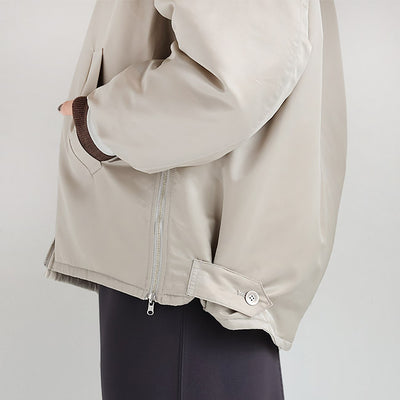 SIWALYfluid(シワリーフルイド) リバーシブルブルゾン/キルティングMA-1ナイロン　525318