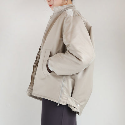 SIWALYfluid(シワリーフルイド) リバーシブルブルゾン/キルティングMA-1ナイロン　525318