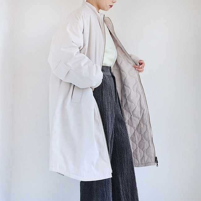 SIWALYfluid(シワリーフルイド) リバーシブルスタンドカラーコート　525409