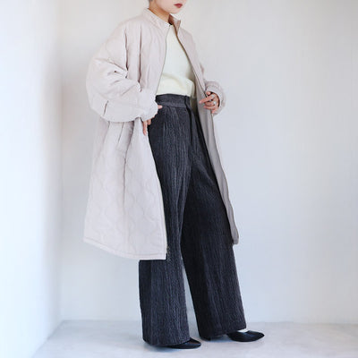 SIWALYfluid(シワリーフルイド) リバーシブルスタンドカラーコート　525409