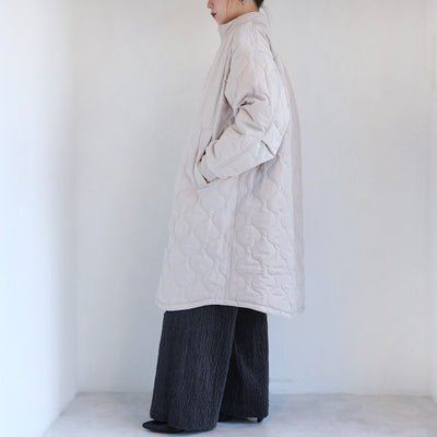 SIWALYfluid(シワリーフルイド) リバーシブルスタンドカラーコート　525409