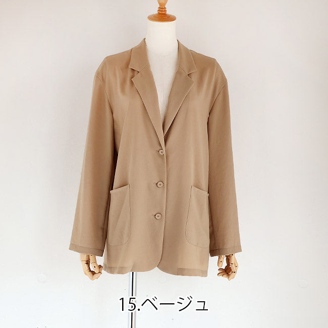 cafune(カフネ) マットストレッチジョーゼットテイラージャケット　535401