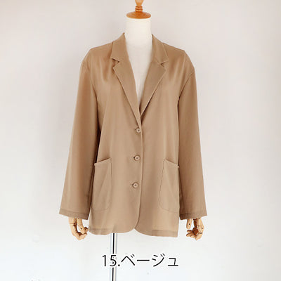 cafune(カフネ) マットストレッチジョーゼットテイラージャケット　535401