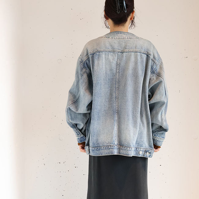 cafune(カフネ) Vネックオーバーサイズデニムジャケット　535409