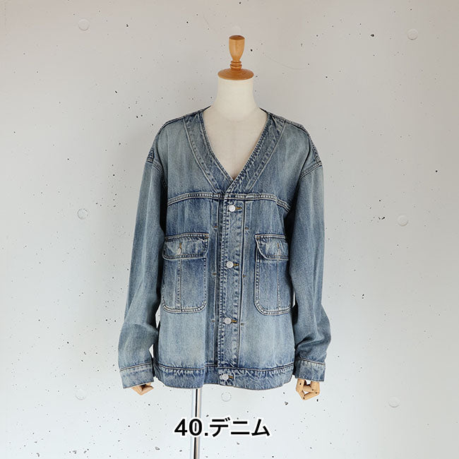 cafune(カフネ) Vネックオーバーサイズデニムジャケット　535409