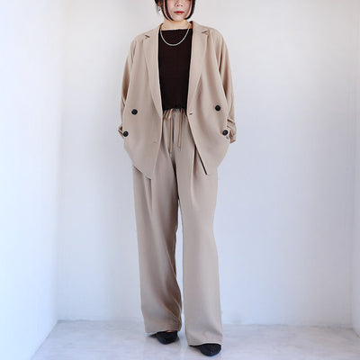 cafune(カフネ) ゆったりドルマンドレープワッシャージャケット　535416