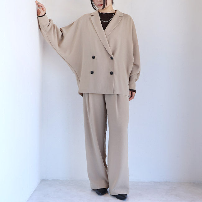cafune(カフネ) ゆったりドルマンドレープワッシャージャケット　535416