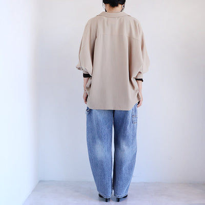 cafune(カフネ) ゆったりドルマンドレープワッシャージャケット　535416