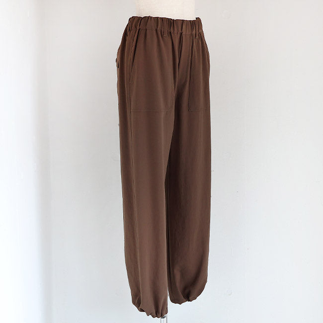 cafune(カフネ) マットストレッチジョーゼットベイカーパンツ　535607