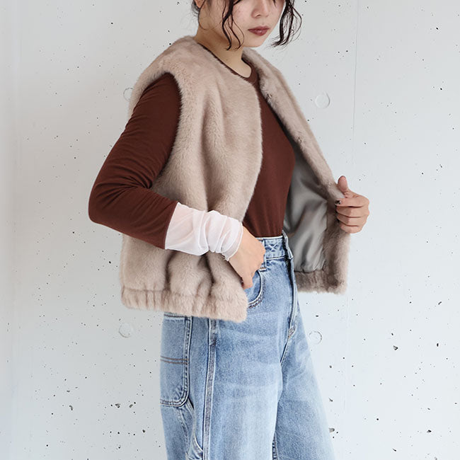 PASSIONE(パシオーネ) ミンク調ファーベスト　536404