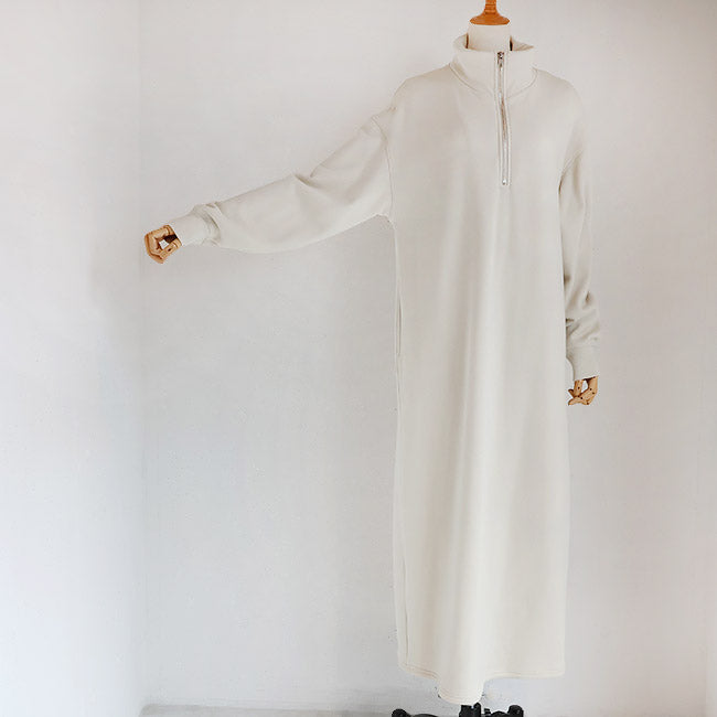 cafune(カフネ) 「FAMMET(ファメット)」ぬくぬく裏起毛ハーフジップワンピース　545101