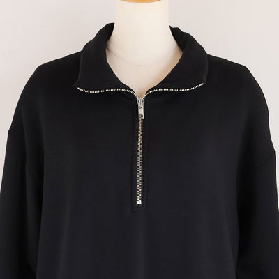 cafune(カフネ) 「FAMMET(ファメット)」ぬくぬく裏起毛ハーフジップワンピース　545101