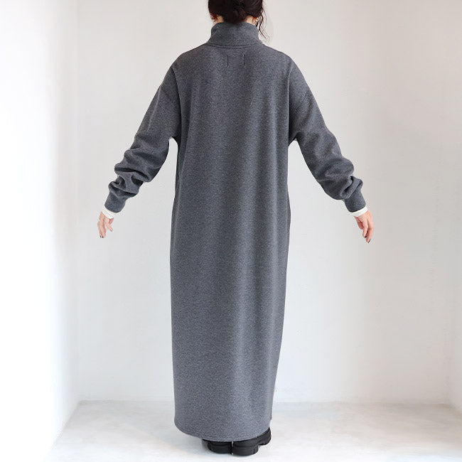 cafune(カフネ) 「FAMMET(ファメット)」ぬくぬく裏起毛ハーフジップワンピース　545101