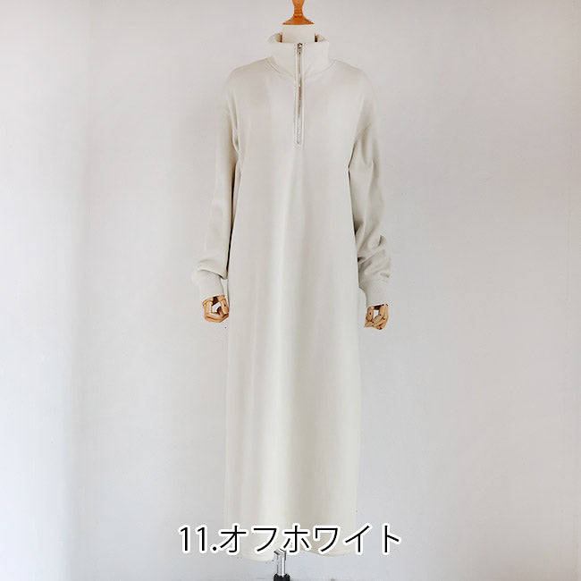cafune(カフネ) 「FAMMET(ファメット)」ぬくぬく裏起毛ハーフジップワンピース　545101