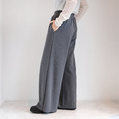 cafune(カフネ) 「FAMMET」ワイドイージーパンツ ぬくぬく裏起毛　545609