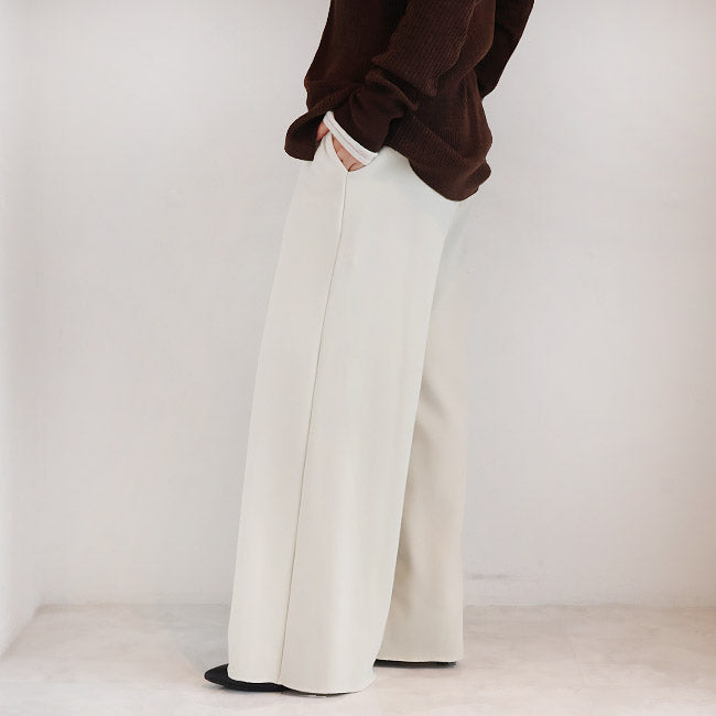 cafune(カフネ) 「FAMMET」ワイドイージーパンツ ぬくぬく裏起毛　545609