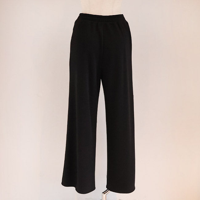 cafune(カフネ) 「FAMMET」ワイドイージーパンツ ぬくぬく裏起毛　545609